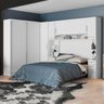 Guarda-Roupa Casal de Canto Modulado com 9 Portas, Muitos Nichos e 5 Gavetas Branco - 2