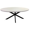 Ver imagem 2 de Mesa Estilo Industrial - Modelo Oval - 150x90cm - Cor Branco