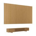 Ver imagem 3 de Rack Ripado com Painel TV até 86 Polegadas Planejado 400x250cm Aruá CabeCasa MadeiraOriginals Marrom Jatobá