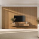 Ver imagem 2 de Rack Ripado com Painel TV até 86 Polegadas Planejado 400x250cm Aruá CabeCasa MadeiraOriginals Marrom Jatobá