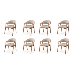 Kit 8 Cadeiras para Mesa de Jantar Gaia