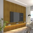 Ver imagem 2 de Painel para TV com LED Requinte 220 Naturale Impressão Ripado 3D - Gelius