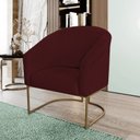 Ver imagem 2 de Kit 2 Poltronas Decorativa Luana Base Ferro Dourada Suede - Twdecora