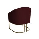 Ver imagem 6 de Kit 2 Poltronas Decorativa Luana Base Ferro Dourada Suede - Twdecora