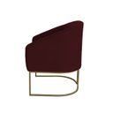 Ver imagem 5 de Kit 2 Poltronas Decorativa Luana Base Ferro Dourada Suede - Twdecora