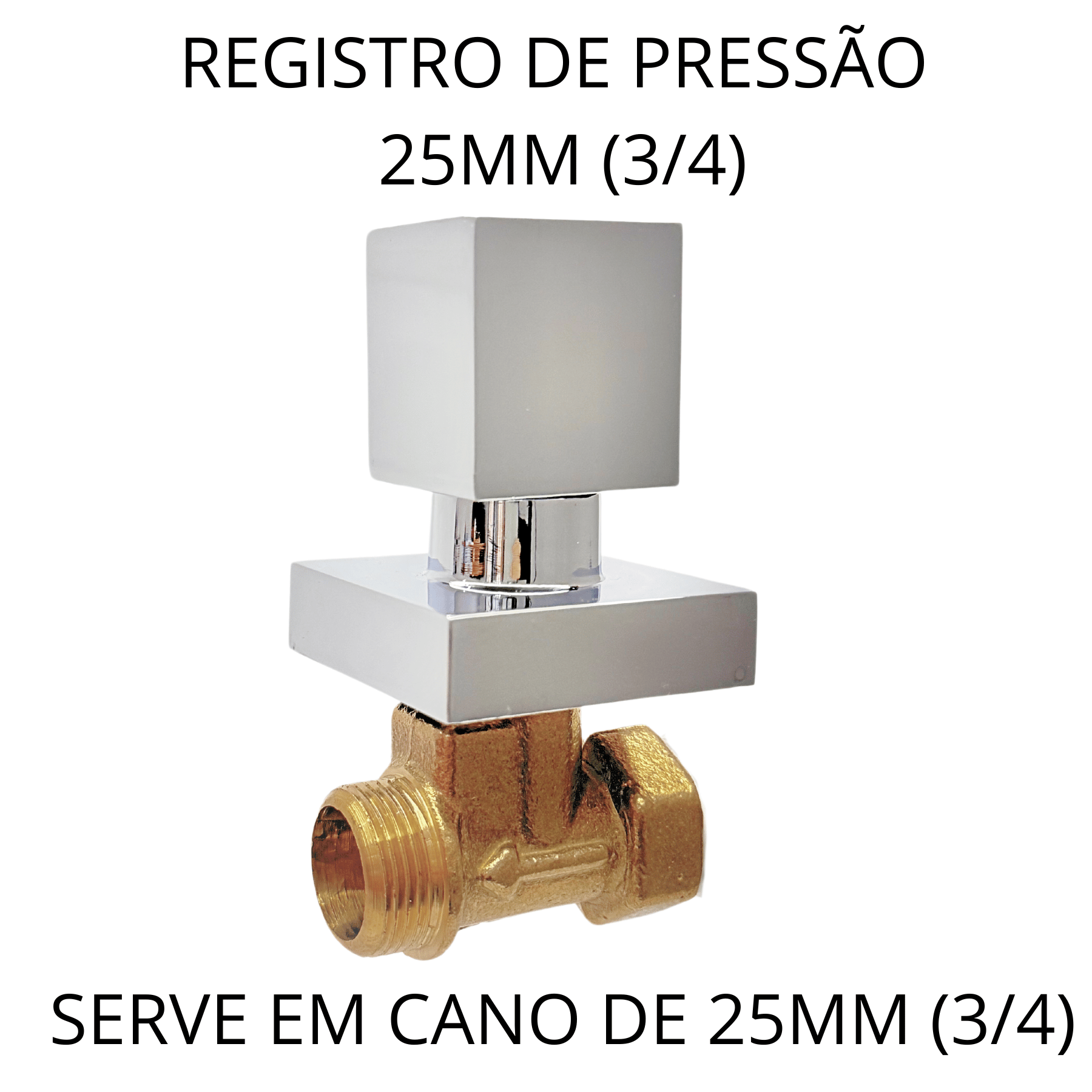 Registro Pressão Chuveiro 1416 3/4 Quadrado 25mm Completo - 2