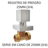 Registro Pressão Chuveiro 1416 3/4 Quadrado 25mm Completo - 2