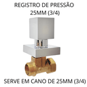 Ver imagem 2 de Registro Pressão Chuveiro 1416 3/4 Quadrado 25mm Completo