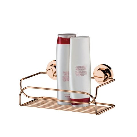 Suporte Multiuso Banho com Ventosas Cor Rosé Gold Future