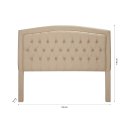 Ver imagem 3 de Cabeceira Queen Size Box 160cm Costa Rica com Capitone Linho cor: Bege