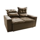 Ver mais imagens de Sofá 3 Lugares Retrátil e Reclinável 1.80m Cama Inbox Smal com Bordado Pantográfico Suede