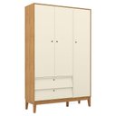 Ver imagem 1 de Guarda Roupa Infantil 3 Portas Unique Freijó Off White Eco Wood - Matic