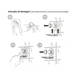 Toalheiro Duplo Cromado 45cm Fixação Vácuo Banheiro Future - 3