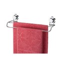 Ver imagem 1 de Toalheiro Duplo Cromado 45cm Fixação Vácuo Banheiro Future