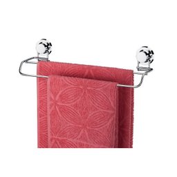 Toalheiro Duplo Cromado 45cm Fixação Vácuo Banheiro Future - 1