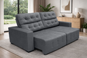 Ver imagem 1 de Sofá Retrátil e Reclinável Siena 2.00m Super Pillow - Chumbo