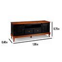 Ver imagem 2 de Rack para TV até 75 Polegadas 195cm 2 Portas 2 Gavetas Prateleira Interna Pés Luis Xv Hanover