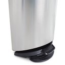 Ver imagem 4 de Lixeira Cesto Lixo Plástica Tampa Pedal 10l Metalizada Inox
