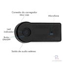 Ver imagem 2 de Adaptador Receptor de Sinal Bluetoot P2 Som Carro Musica Boa