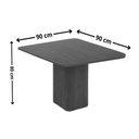 Ver imagem 3 de Conjunto: Mesa Sala Jantar Maldivas C/ Tampo Madeirado Canto Curvo 90x90cm e 4 Cadeiras Maldivas