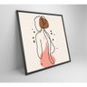 Quadro Feminino Silhueta Costas Artística Contínua Medidas 60x60 Cm Impressão Adesivo Fotográ - 2