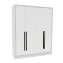 Ver imagem 2 de Guarda-roupa Casal Valência 4 Portas 4 Gavetas Branco - Politorno