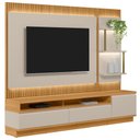 Ver imagem 3 de Rack para Sala com Painel para Tv 70 Pol Led 238cm Spencer L05 Tauari Off White Fosco - Lyam Decor