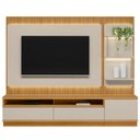 Ver imagem 1 de Rack para Sala com Painel para Tv 70 Pol Led 238cm Spencer L05 Tauari Off White Fosco - Lyam Decor