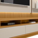 Ver imagem 6 de Rack para Sala com Painel para Tv 70 Pol Led 238cm Spencer L05 Tauari Off White Fosco - Lyam Decor