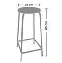 Ver imagem 6 de Kit 3 Banqueta Banco Alta 65cm Empilhavel Para Cozinha Balcão Bar Laranja