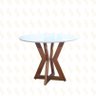 Mesa de Jantar Redonda Madeira Maciça - Ibiza-1,0 x 1,0 metro - Art Salas - 1