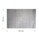 Ver imagem 5 de Jogo Lugar Americano Retangular Cinza 45 (L) x 30 (A)cm PVC Decoração Mesa Jantar Descanso Prato