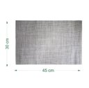 Ver imagem 5 de Jogo Lugar Americano Retangular Cinza 45 (L) x 30 (A)cm PVC Decoração Mesa Jantar Descanso Prato