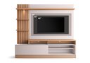 Ver imagem 3 de Estante Home Theater Maceió Freijó Off White com Aparador Riviera Freijó – Colibri