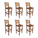 Ver imagem 1 de Kit com 6 Banquetas Madeira Maciça Mineira para Area Externa Malbec