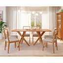 Ver imagem 2 de Mesa Jantar Retangular 2,10 sem Vidro Cacau Madeira/cinamomo