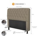 Ver imagem 3 de Cabeceira Paris para Cama Box Casal 160cm Paris Corino Areia - Js Móveis