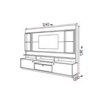 Ver imagem 3 de Home Theater Coliseu para Tv de até 58 Polegadas Nogal Rústico com Off White