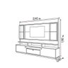 Home Theater Coliseu para Tv de até 58 Polegadas Nogal Rústico com Off White - 3