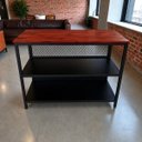 Ver imagem 3 de Bancada Ilha para Cozinha Design Industrial 1,60X80MT Tampo Vermelho Pés Preto