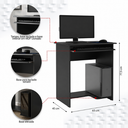 Ver imagem 3 de Mesa Escrivaninha para Computador Home Office Prática - Preto