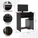 Ver imagem 3 de Mesa Escrivaninha para Computador Home Office Prática - Preto