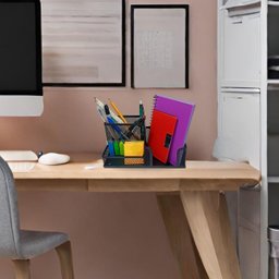 Organizador para Home Oficce 3 Partições Top Preto Kit 5 - 6