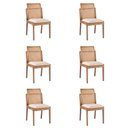 Ver imagem 1 de Kit 6 Cadeiras Decorativa Sala de Jantar Luxo Livia Facto Fendi - Mozzelar