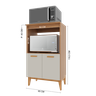 Balcão de Cozinha Modulado para Forno e Microondas Fidelitá Atenas 65cm 2 Portas - 4