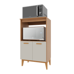 Balcão de Cozinha Modulado para Forno e Microondas Fidelitá Atenas 65cm 2 Portas - 3