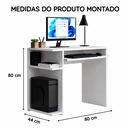 Ver imagem 3 de Mesa para Computador Gamer com Suporte para Teclado - Branco