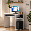 Ver imagem 1 de Mesa para Computador Gamer com Suporte para Teclado - Branco