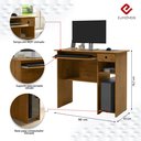 Ver imagem 3 de Mesa para Computador Viena com Gaveta para Sala Quarto Escritório Freijó