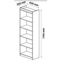 Ver imagem 3 de Organizador Livreiro Para Livros 4 Prateleiras Organizador Sala Escritório Multiuso Encanto Nature